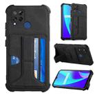 For OPPO Realme C15 Dream Holder Card Bag Shockproof Phone Case(Black) - 1