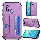 For OPPO Realme C17 / 7i Dream Holder Card Bag Shockproof Phone Case(Purple) - 1