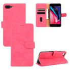 For iPhone SE 2022 / SE 2020 / 8 / 7 Skin Feel Magnetic Calf Leather Case(Rose Red) - 1