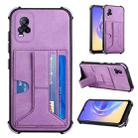 For vivo V20/V21e/Y73 2021 Dream Holder Card Bag Shockproof Phone Case(Purple) - 1