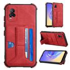 For vivo V20/V21e/Y73 2021 Dream Holder Card Bag Shockproof Phone Case(Red) - 1