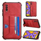 For vivo Y20/Y20i/Y20s/Y12s/Y20 2021/iQOO U1x Dream Holder Card Bag Shockproof Phone Case(Red) - 1