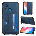 For vivo Y50/Y30/Y30i Dream Holder Card Bag Shockproof Phone Case(Blue) - 1