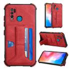 For vivo Y50/Y30/Y30i Dream Holder Card Bag Shockproof Phone Case(Red) - 1