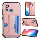 For vivo Y50/Y30/Y30i Dream Holder Card Bag Shockproof Phone Case(Rose Gold) - 1