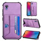 For vivo Y91i without Fingerprint Hole Dream Holder Card Bag Shockproof Phone Case(Purple) - 1