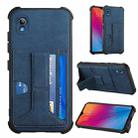 For vivo Y91i without Fingerprint Hole Dream Holder Card Bag Shockproof Phone Case(Blue) - 1