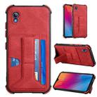 For vivo Y91i without Fingerprint Hole Dream Holder Card Bag Shockproof Phone Case(Red) - 1