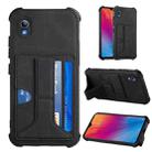 For vivo Y91i without Fingerprint Hole Dream Holder Card Bag Shockproof Phone Case(Black) - 1