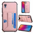 For vivo Y91i without Fingerprint Hole Dream Holder Card Bag Shockproof Phone Case(Rose Gold) - 1