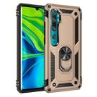 For Xiaomi Mi CC9 Pro Armor Shockproof TPU + PC Protective Case with 360 Degree Rotation Holder(Gold) - 1