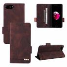 For iPhone SE 2022 / SE 2020 / 8 / 7 Magnetic Clasp Leather Phone Case(Brown) - 1