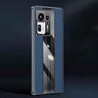 For Xiaomi Mi Mix 4 Racing Car Design Leather Electroplating Process Anti-fingerprint Protective Phone Case(Blue) - 1