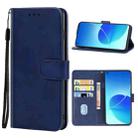 Leather Phone Case For OPPO Reno6 4G(Blue) - 1