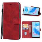 Leather Phone Case For OPPO Realme C20(Red) - 1