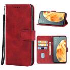 Leather Phone Case For OPPO F15(Red) - 1