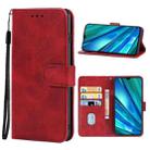 Leather Phone Case For OPPO Realme Q(Red) - 1