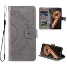 For OPPO Realme 9i Totem Flower Embossed Leather Phone Case(Grey) - 1