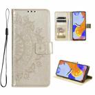 For Xiaomi Redmi Note 11 Pro 4G Global Totem Flower Embossed Leather Phone Case(Gold) - 1