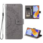 For Xiaomi Redmi Note 11 Pro 4G Global Totem Flower Embossed Leather Phone Case(Grey) - 1