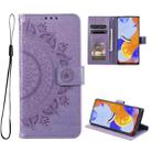 For Xiaomi Redmi Note 11 Pro 4G Global Totem Flower Embossed Leather Phone Case(Purple) - 1