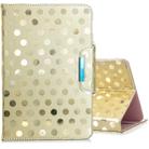 For 7 inch Universal Tablet Solid Color Wave Point Horizontal Flip Leather Case  , with Holder(Golden) - 1