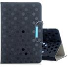 For 8 inch Universal Tablet Solid Color Wave Point Horizontal Flip Leather Case  , with Holder(Black) - 1