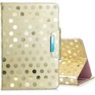 For 10 inch Universal Tablet Solid Color Wave Point Horizontal Flip Leather Case  , with Holder(Golden) - 1