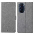 For Motorola Moto Edge X30 ViLi K Series Magnetic Buckle Leather Phone Case(Grey) - 1