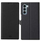 For Motorola Moto G200 5G ViLi K Series Magnetic Buckle Leather Phone Case(Black) - 1