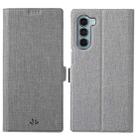 For Motorola Moto G200 5G ViLi K Series Magnetic Buckle Leather Phone Case(Grey) - 1