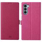 For Motorola Moto G200 5G ViLi K Series Magnetic Buckle Leather Phone Case(Rose Red) - 1
