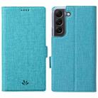 For Samsung Galaxy S22 5G ViLi K Series Magnetic Buckle Leather Phone Case(Blue) - 1