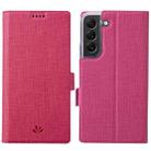 For Samsung Galaxy S22 5G ViLi K Series Magnetic Buckle Leather Phone Case(Rose Red) - 1