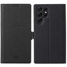 For Samsung Galaxy S22 Ultra 5G ViLi K Series Magnetic Buckle Leather Phone Case(Black) - 1