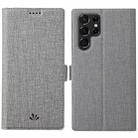 For Samsung Galaxy S22 Ultra 5G ViLi K Series Magnetic Buckle Leather Phone Case(Grey) - 1