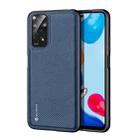 For Xiaomi Redmi Note 11 4G/ 11S International Version DUX DUCIS Fino Series PU + TPU Phone Case(Blue) - 1