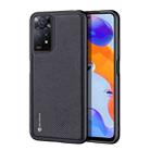 For Xiaomi Redmi Note 11 Pro 5G / 4G International Version DUX DUCIS Fino Series PU + TPU Phone Case(Black) - 1