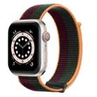 DUX DUCIS Nylon Sport Watch Band For Apple Watch Series 8&7 45mm / SE 2&6&SE&5&4 44mm / 3&2&1 42mm(Purple Green) - 1