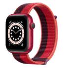 DUX DUCIS Nylon Sport Watch Band For Apple Watch Series 8&7 45mm / SE 2&6&SE&5&4 44mm / 3&2&1 42mm(Purple Red) - 1