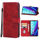 Leather Phone Case For OPPO Realme Narzo 30A(Red) - 1