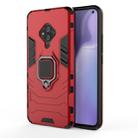 For Vivo S5 Shockproof PC + TPU Protective Case with Magnetic Ring Holder(Red) - 1