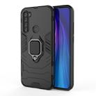 For Xiaomi Redmi Note 8T Shockproof PC + TPU Protective Case with Magnetic Ring Holder(Black) - 1