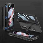 For Samsung Galaxy Z Fold3 5G GKK Integrated Magnetic Full Coverage Phone Flip Case with Pen Slot(Black) - 1