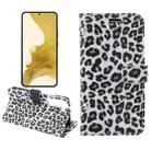 For Samsung Galaxy S22 5G Leopard Pattern Flip Leather Phone Case(White) - 1