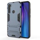 For Xiaomi Redmi Note 8T Shockproof PC + TPU Protective Case with Invisible Holder(Navy Blue) - 1