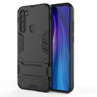 For Xiaomi Redmi Note 8T Shockproof PC + TPU Protective Case with Invisible Holder(Black) - 1