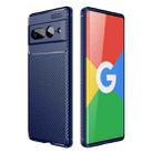 For Google Pixel 7 Pro Carbon Fiber Texture Shockproof TPU Phone Case(Blue) - 1