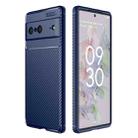 For Google Pixel 7 Carbon Fiber Texture Shockproof TPU Phone Case(Blue) - 1