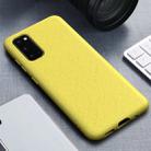 For Galaxy S20 Matted Texture Wheat Straw Protective Case(Yellow) - 1
